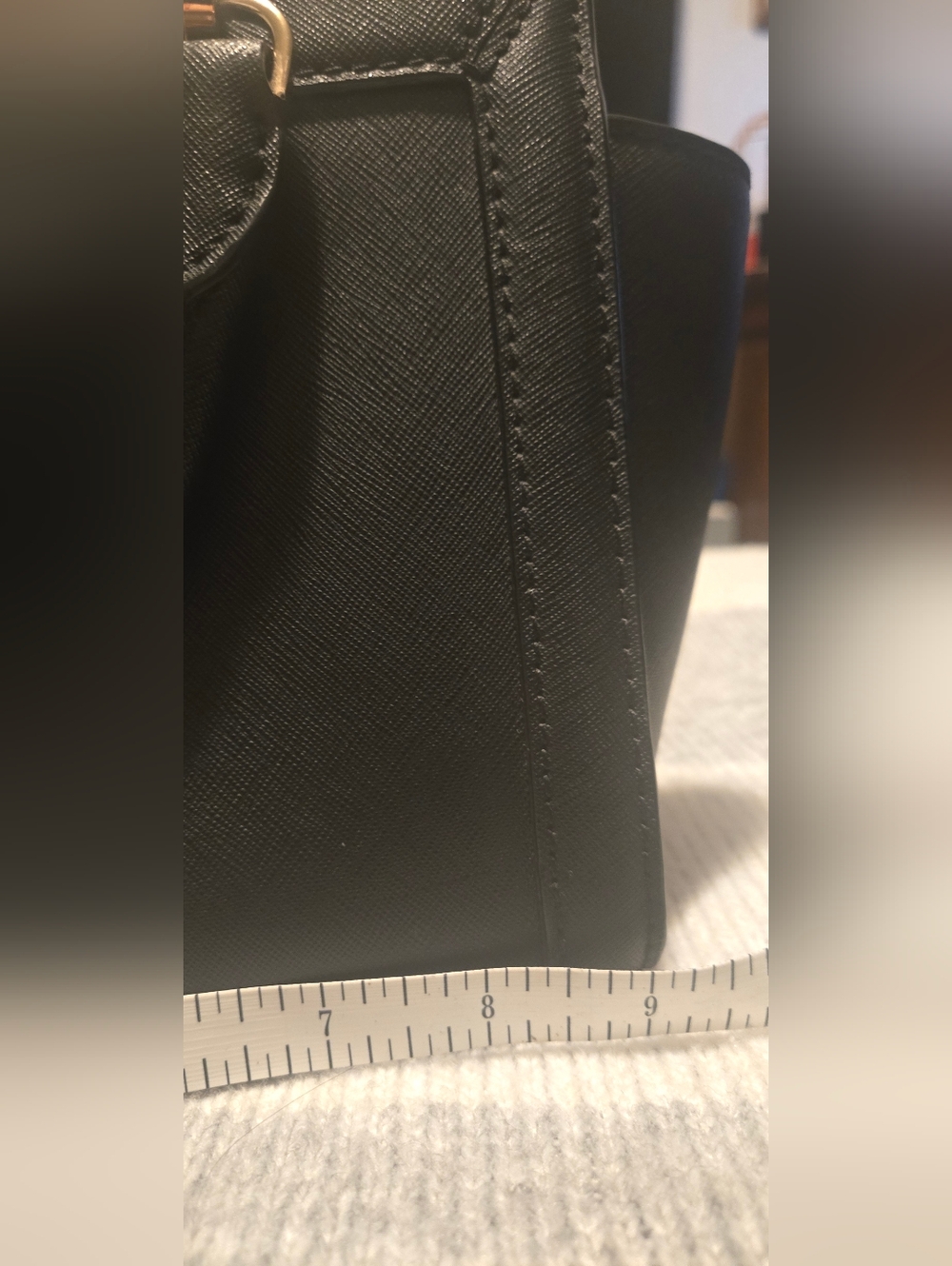Michael Kors Black Satchel with Gold Hardware - Picture 12 of 14